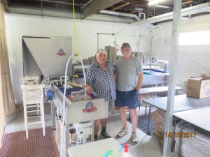 Riva Selegg Technician, Guido Cristofoli, with Eumundi Egg and Feather owner, John Hendry.