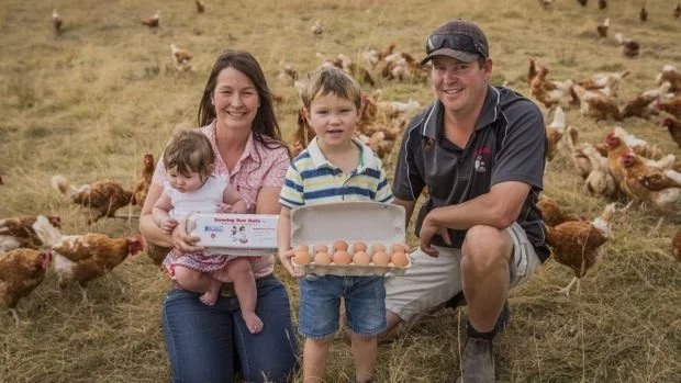 The family owned and operated Bum Nuts Eggs at Mulligans Flat Farm